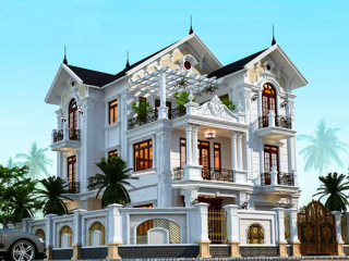 Mẫu biệt thự 3 tầng phong cách tân cổ điển siêu đẳng cấp