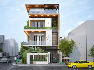 Thiết kế nhà phố hiện đại 4.5 x 16m 4 tầng hiện đại