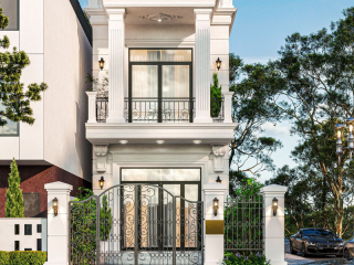 Mẫu nhà phố 2 tầng 3 phòng ngủ 5x16m hiện đại 