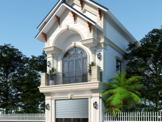 Mẫu nhà phố 2 tầng 5x17m tân cổ điển siêu sang trọng