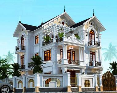 Mẫu biệt thự 3 tầng phong cách tân cổ điển siêu đẳng cấp
