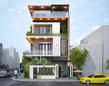 Thiết kế nhà phố hiện đại 4.5 x 16m 4 tầng hiện đại