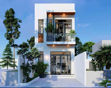 Thiết kế nhà 2 tầng 60m2 4x15m đẹp mê mẩn giữa phố